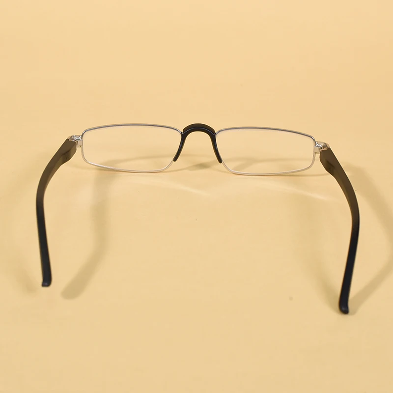 Lesebrille Ultraleichte Legierung TR90 Lesebrille Retro Quadratischen Rahmen Männer Und Frauen Schmale Brillen + 100 + 200 – Detail 5