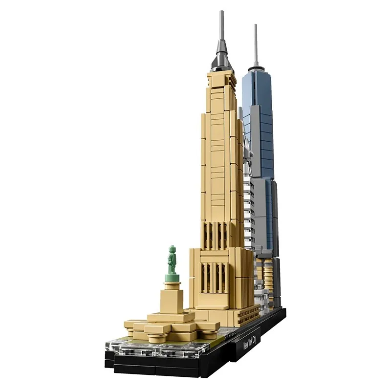 598PCS Architecture New York City Empire State Building Landmark Building Blocks 21028 Construction Bricks Toy Gift For Kid Boy