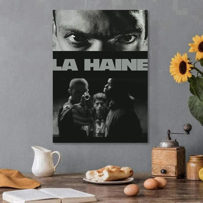 La Haine 1995 Movies Prints The Hate Vintage Poster French Crime Drama Film Wall Art Picture Canvas Painting Bedroom Home Decor