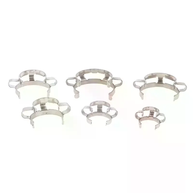 1Pc Stainless Steel Standard Ground Mouth Clip Caliber 14#19#24#29#34#45# Laboratory Clamp Heat Resisting Ground Clip Adapter