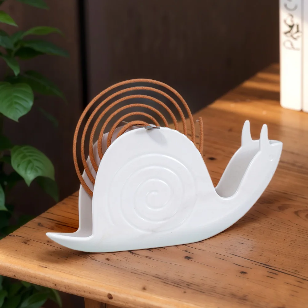 Snail Shape Incense Burner Holder Fireproof Mosquito Coil Burner Mosquito Coil Holder for Home Bedroom Decoration