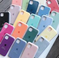 Original Liquid Silicone Phone Case for iPhone 16 15 14 13 12 11 Pro Max Apple Cases for iPhone 12 13 11 16 Plus Full Logo Cover
