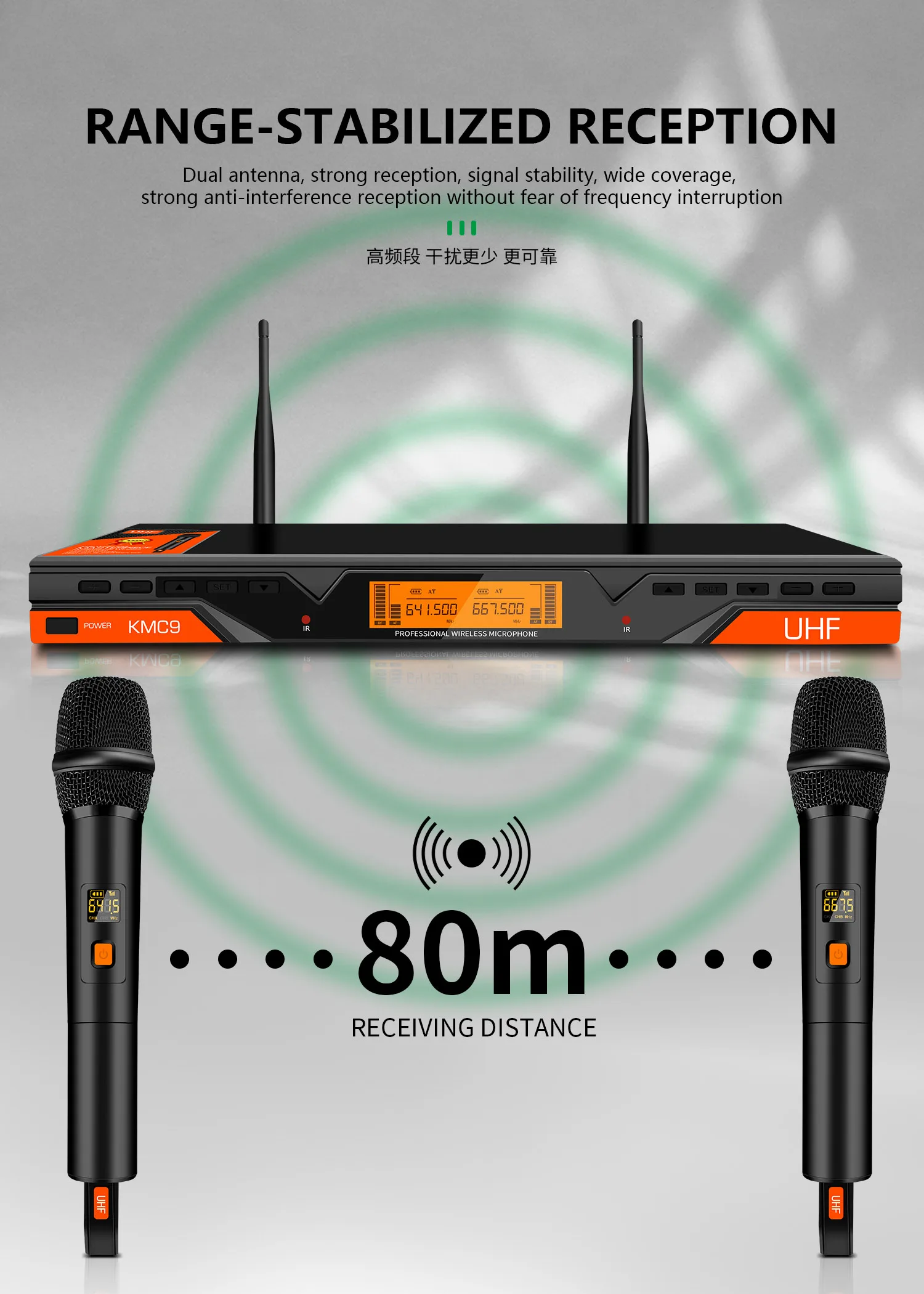 GAW-KMC9 UHF Wireless Blueteeth Host Dedicated Pre-effect Wireless Microphone