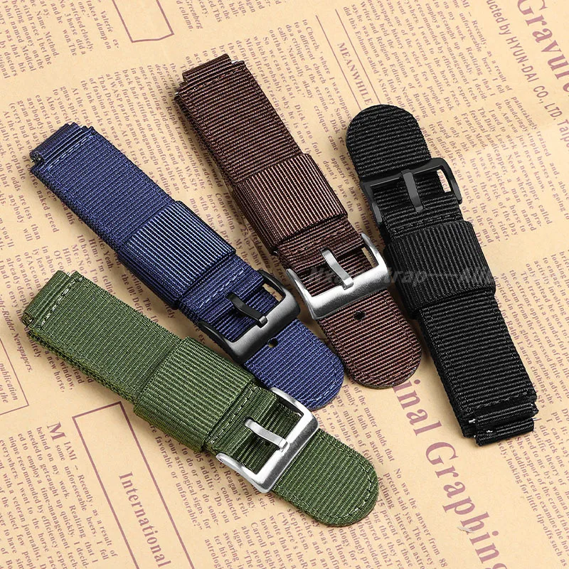 Nylon Watch Strap for Casio AE-1200 1300 AE-1000W F91W F84 GA-100/110 GA-2100/5600/6900series Men\'s Canvas Watchband 16mm 18mm