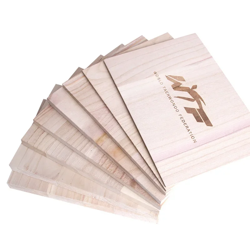 5 PCS Taekwondo Performance Wooden Board Karate Performance Board Breaking Board Training Level  0.6 0.9 1.5 2.0