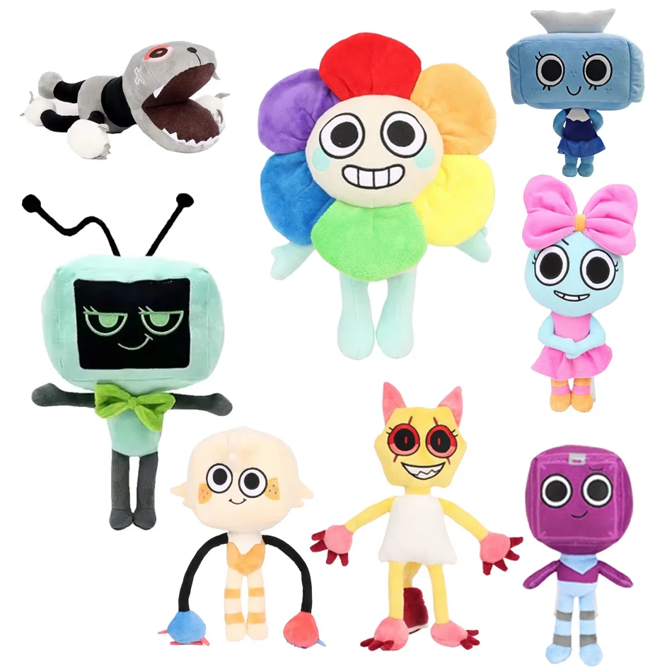 

Dandy's World Plush Cute Dandy World Scrap Stuffed Horror Game Goob Pebble Plushie Soft Pillow Doll Children Gifts Doll Kid Gift