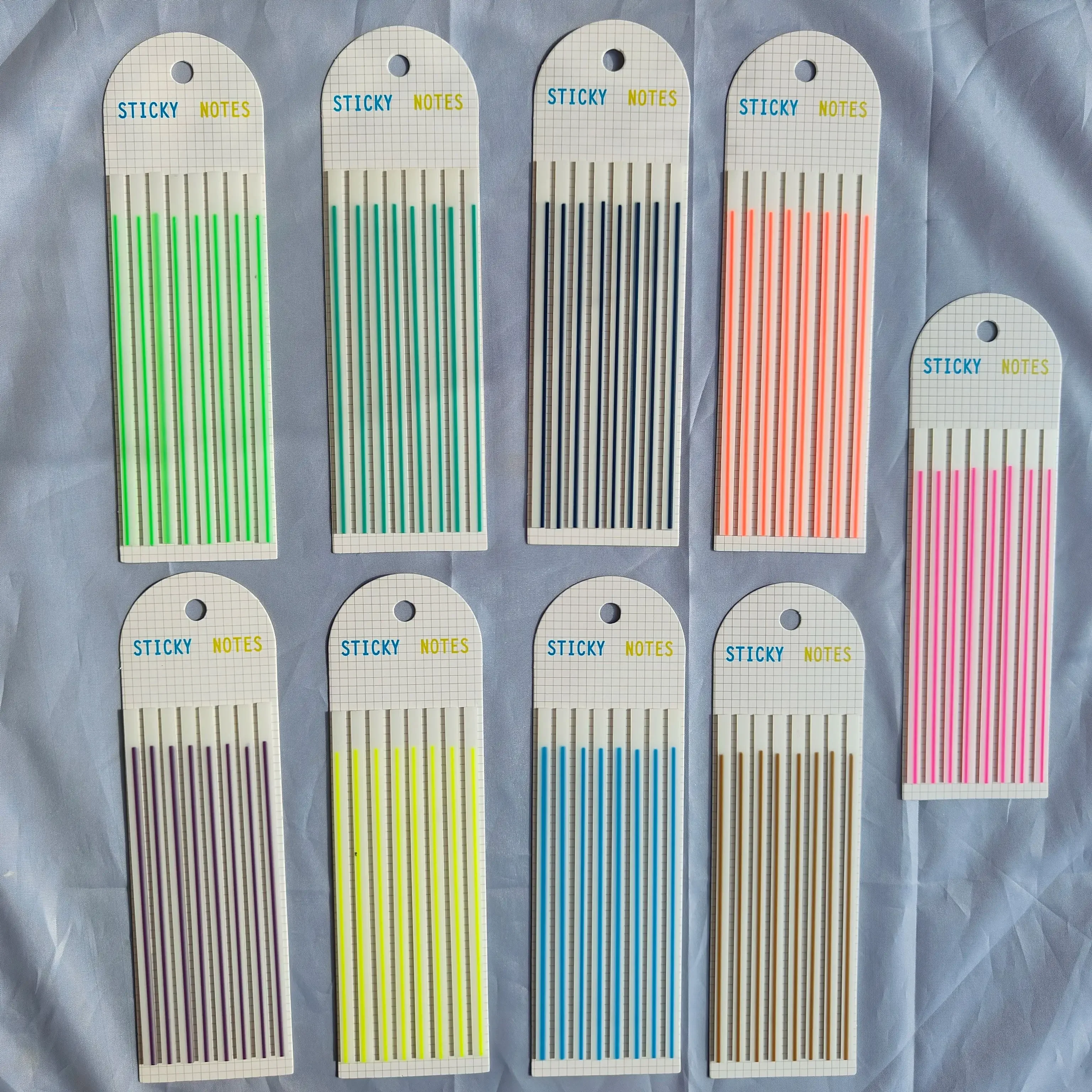 9 Packs Transparent Sticky Notes Self-Adhesive Reading Book Annotation Notepad Bookmarks Kawaii School Supplies