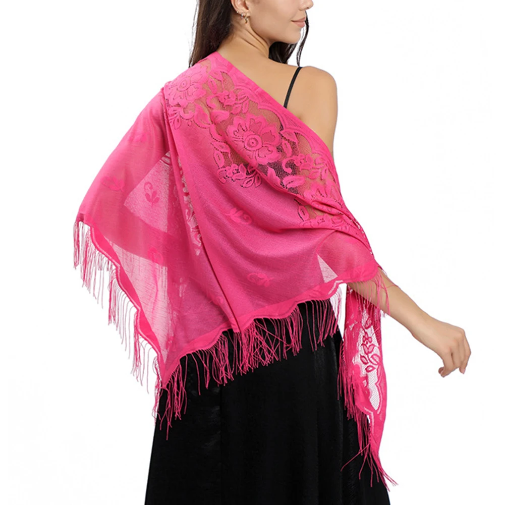 

Удобный головной платок для женщин, кружевная шаль, легко державаемый шарф, аксессуар, модный свадебный шарф, мусульманский шарф