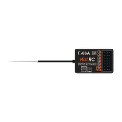 HOTRC F-06A 6 Channel 2.4GHz FHSS Radio System 6CH Receiver for Transmitter Remote Controller CT-6A DS600 HT-6A Car Boat