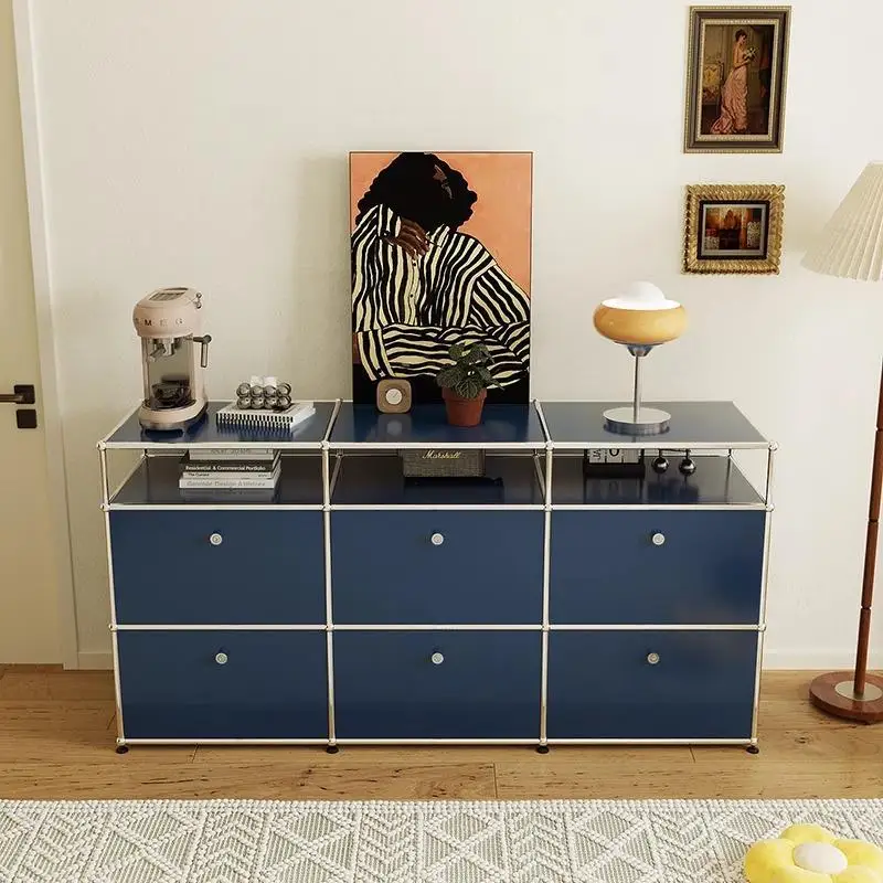 CX medieval stainless steel module combination cabinet, side cabinet, simple TV, storage cabinet