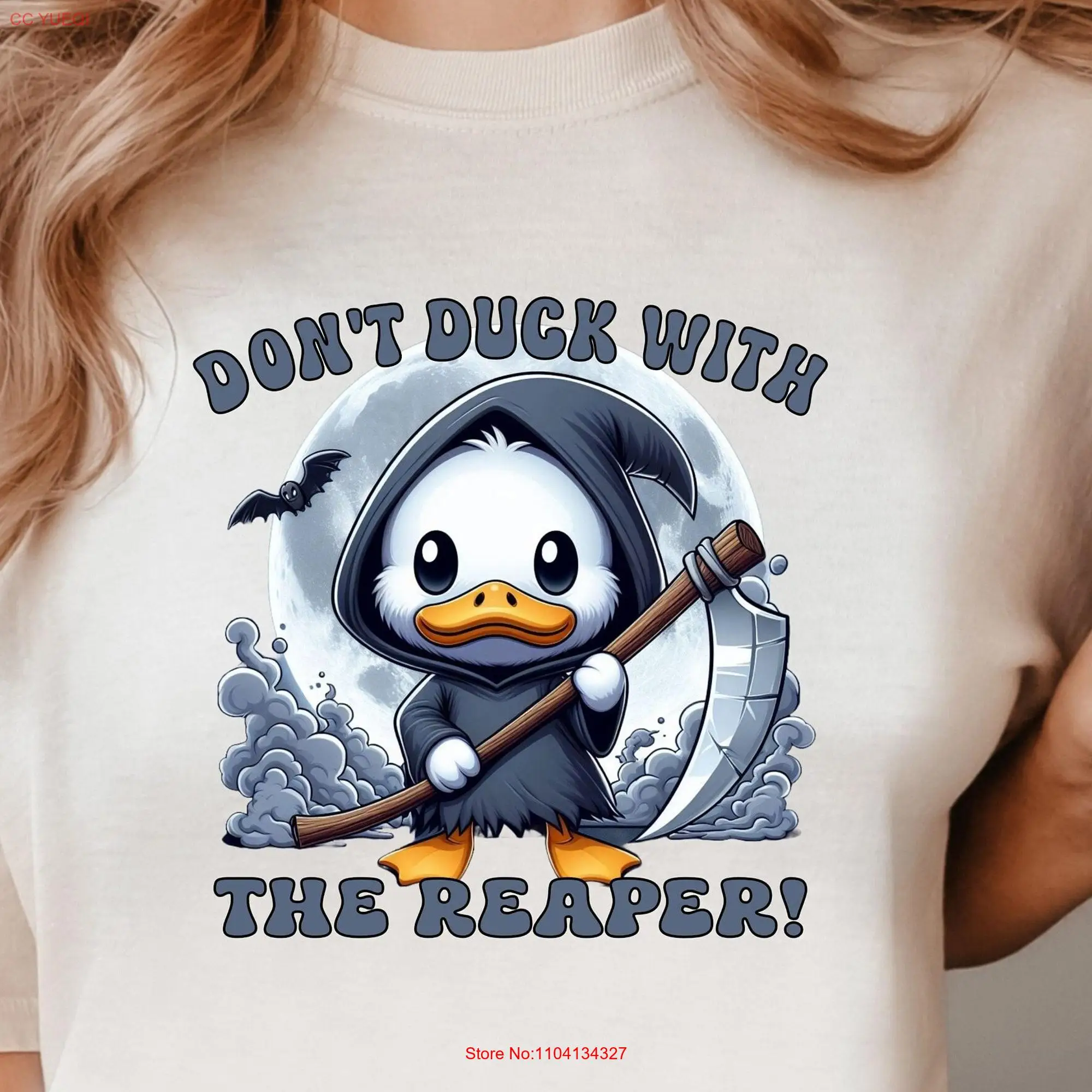 Don't Duck With The Reaper T shirts Cute Shirt Will Kill Me Grim Spooky Funny Lover  long or short sleeves