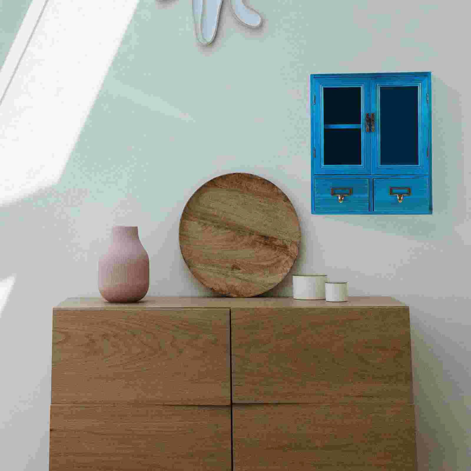 Cabinet Wall Furniture House Decoration Wooden Low Storage Decorative Landscaping