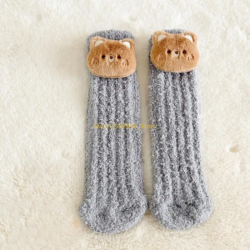

Warm Cartoon Midcalf Socks For Kids 1-12Year Winter Autumn Warm Knee Socks J0MF
