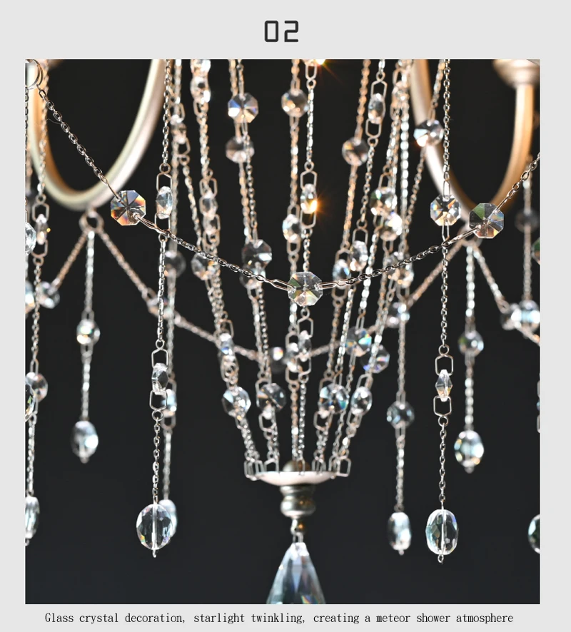 

American Parlor antique bronze Crystal Chandelier led lustre Lighting for Living Room Dinging Room deco LED Candle Hanging Lamp