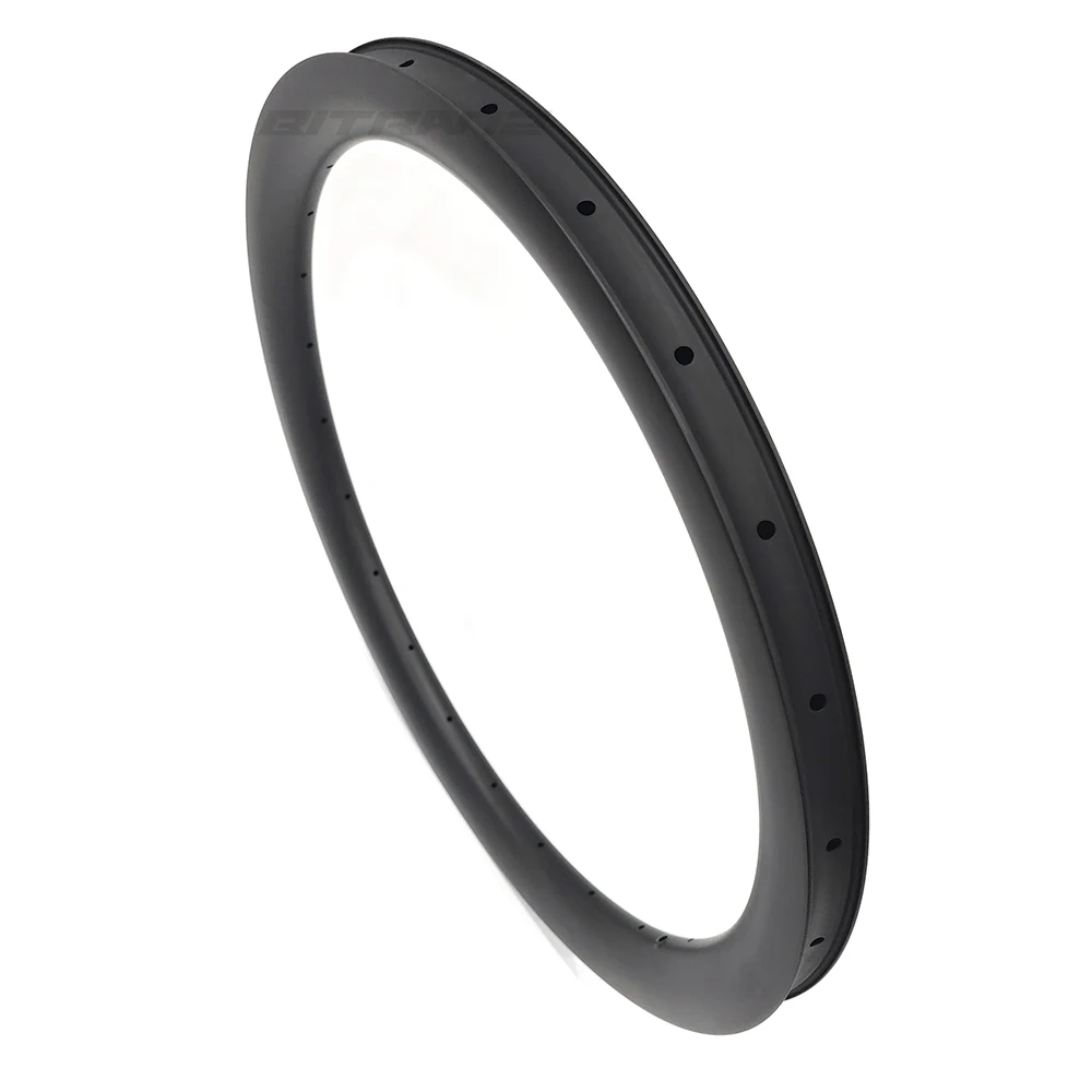 Roue de vélo de route 700C 38mm 32mm de largeur, disque asymétrique, jante en carbone gravier 32/35/39/40/45/50/55/60mm, crochet Tubeless sans crochet