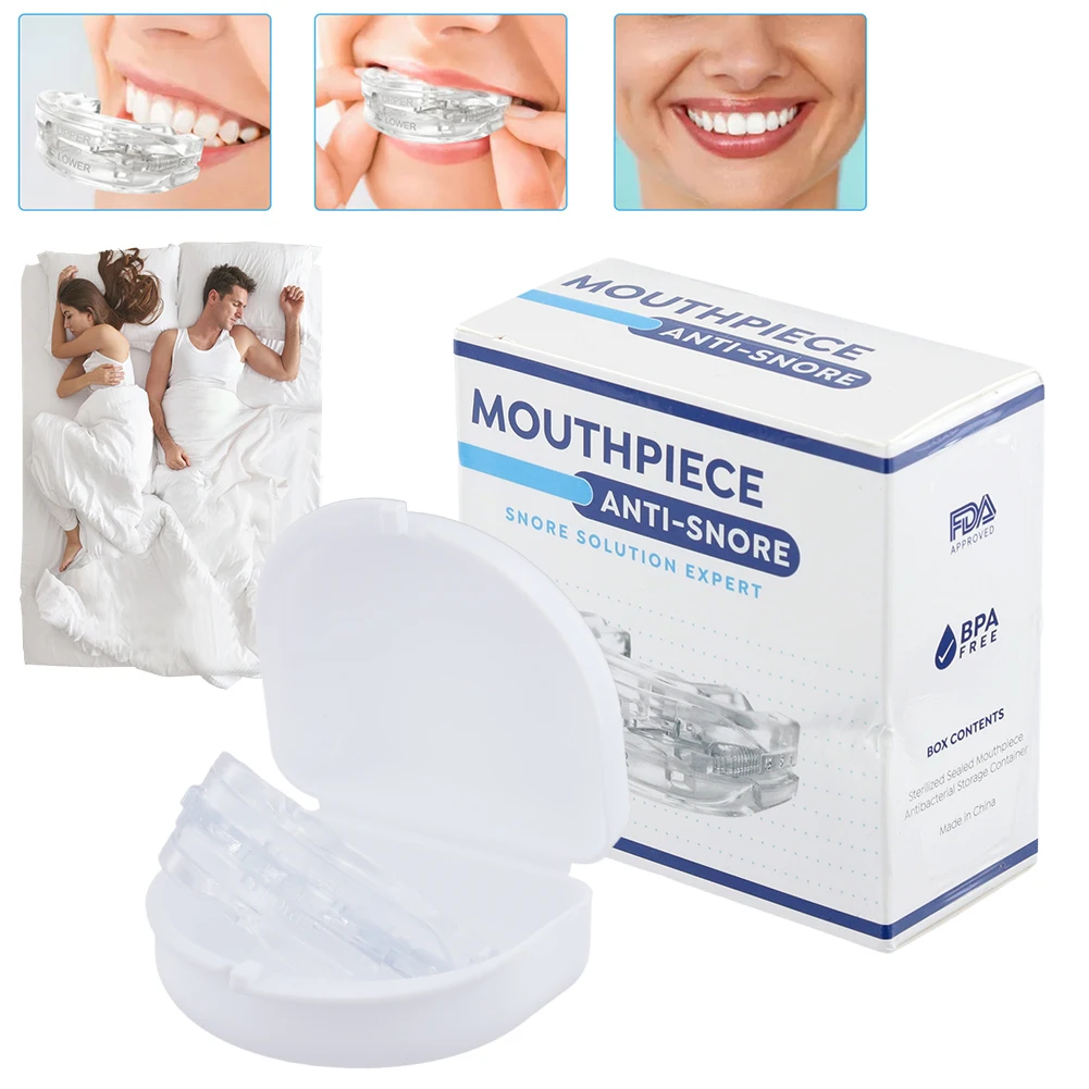 1-3PCS Adjustable Anti-Snoring Mouth Guard Mouthpiece Sleeping Devices Bruxism Snoring Stopper Improve Sleep Mouthpiece