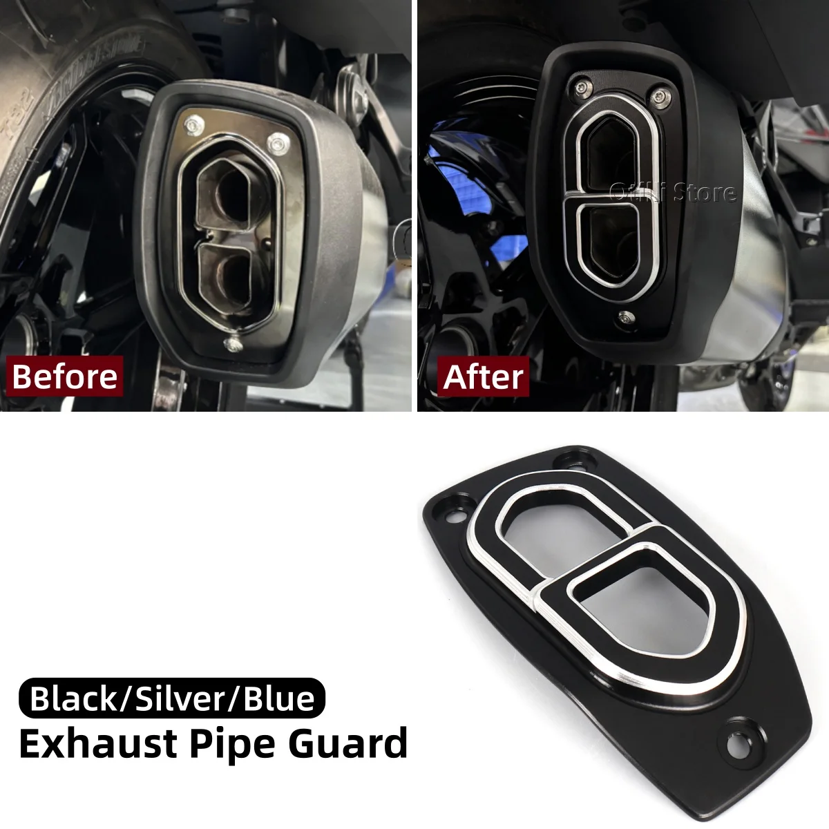 

For BMW R 1300 RT R1300RT r1300rt 2025 2026 Motorcycle Exhaust Tip Cover Trim Muffler End Cap Exhaust Tail Pipe Decorative Plate