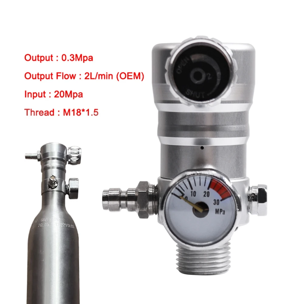 

A19F-1 Pieces M18X1.5 Oxygen Cylinder Valve 0.3Mpa Outlet Pressure Flow Meter Regulator Silver