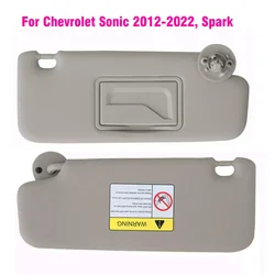 Sun Visor Gray Left Driver Side with Mirror Compatible with CHEVROLET Sonic Spark 2011-2022 Replace 95091732,42481829