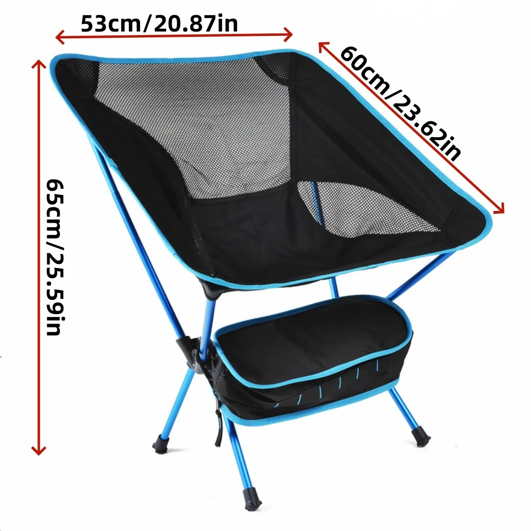 Outdoor Portable Ultralight Foldable Camping Chair Oxford Cloth Seat for Fishing Beach Picnic BBQ Hiking Travel image 5