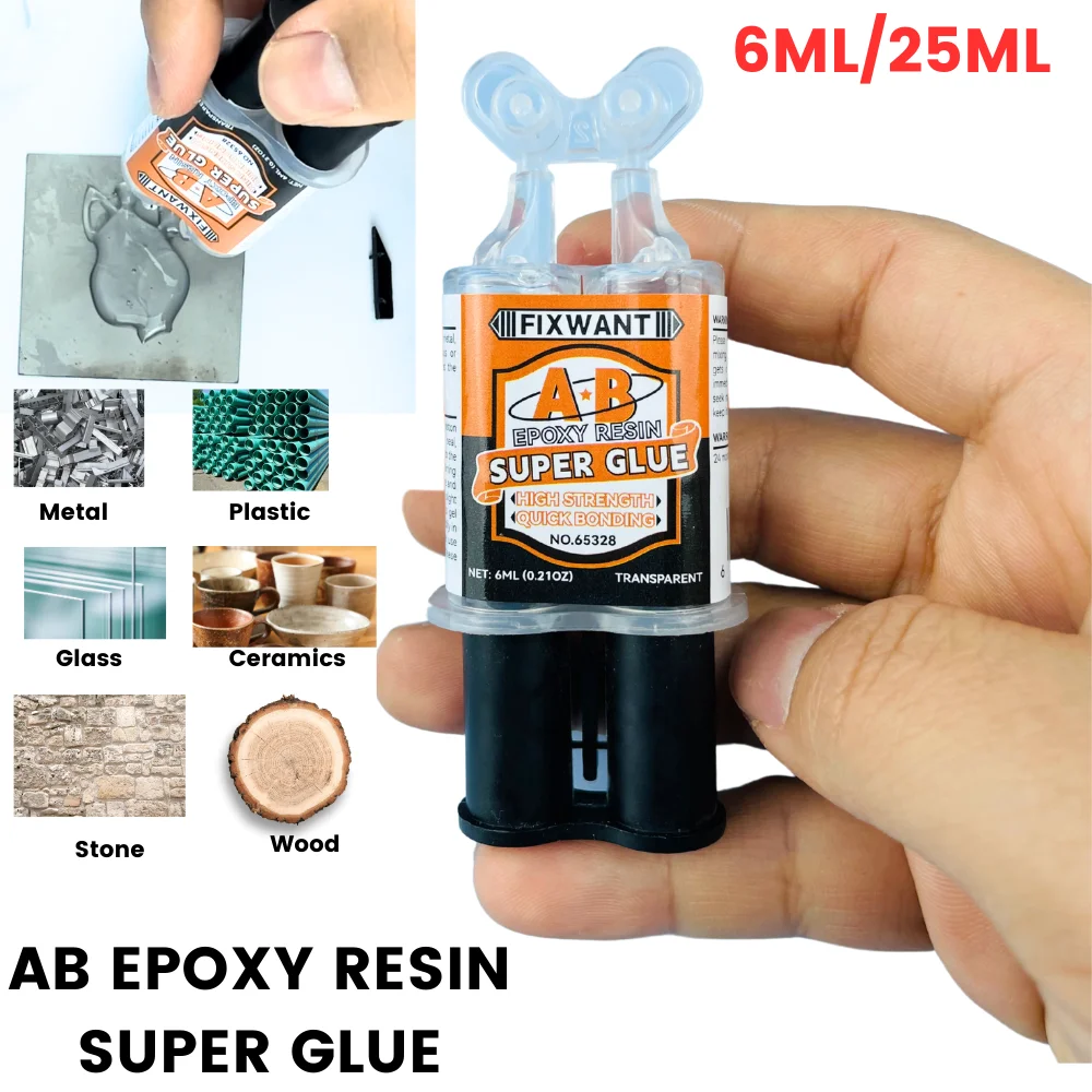 

Transparent Epoxy Resin Liquid AB Glue Strong Waterproof Sealant Casting Glue Heat Resistant Metal Repair Glue for Ceramic Glass