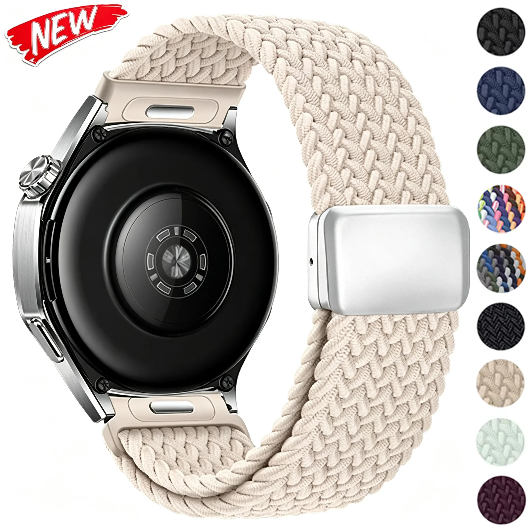Magnetic Strap For Amazfit Bip Max 6 5/Active 3 2 Max/Balance 3 2 20mm 22mm Nylon Band For Amazfit T-Rex 3 Pro 44/48mm Bracelet