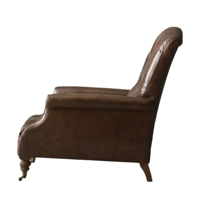 American retro old single hotel cafe sofa, office sofa, sales department sofa, bar personalized sofa