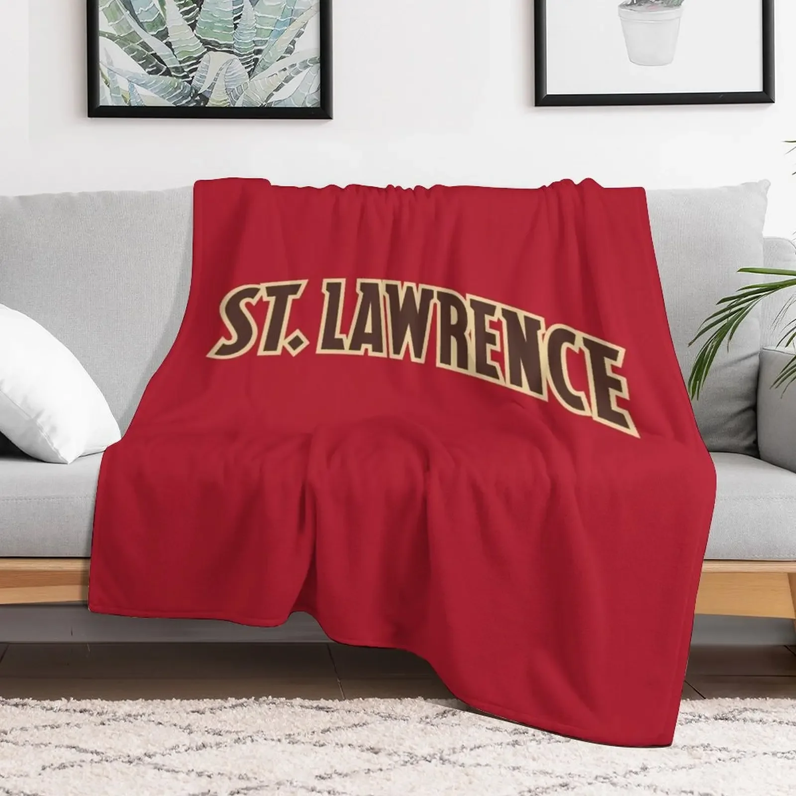 St. Lawrence Saints Throw Blanket Cute Plaid funny gift Bed Blankets