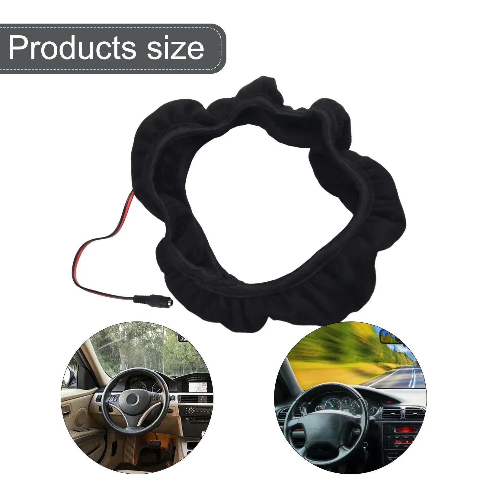 Winter Car Heated Steering Wheel Cover DIY Kit Auto Heater Pad Universal Round Switch Hand Warmer Accessories For Car SUV Sedan