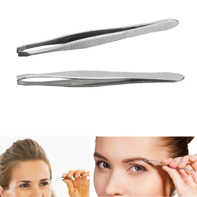 Eyebrow Tweezer Stainless Steel Eyebrow Clipper False Eyelash Extension Applicator Tweezer Hair Removal Clips Tool For Women