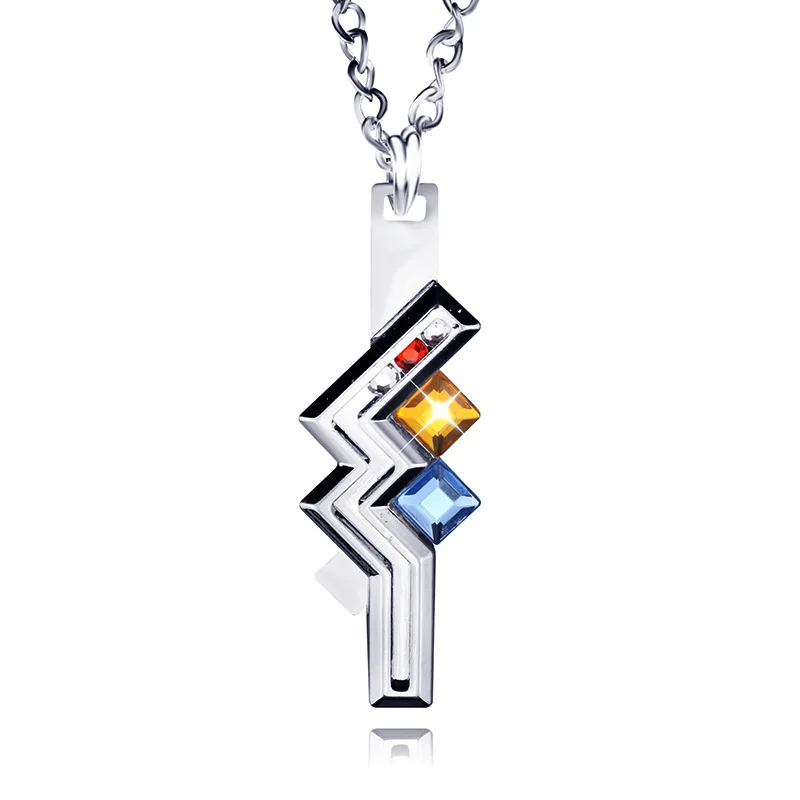 Game Periphery Necklace Exquisite Luxurious Inlay Crystal Metal Pendant Gamer Collection Jewelry for Boyfriend Birthday Gift view 2