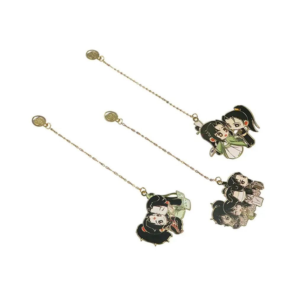 Style Vintage Pendant Student Gift Pagination Mark Lan Wangji Wei Wuxian Metal Book Markers Stationery Mo Dao Zu Shi Bookmark