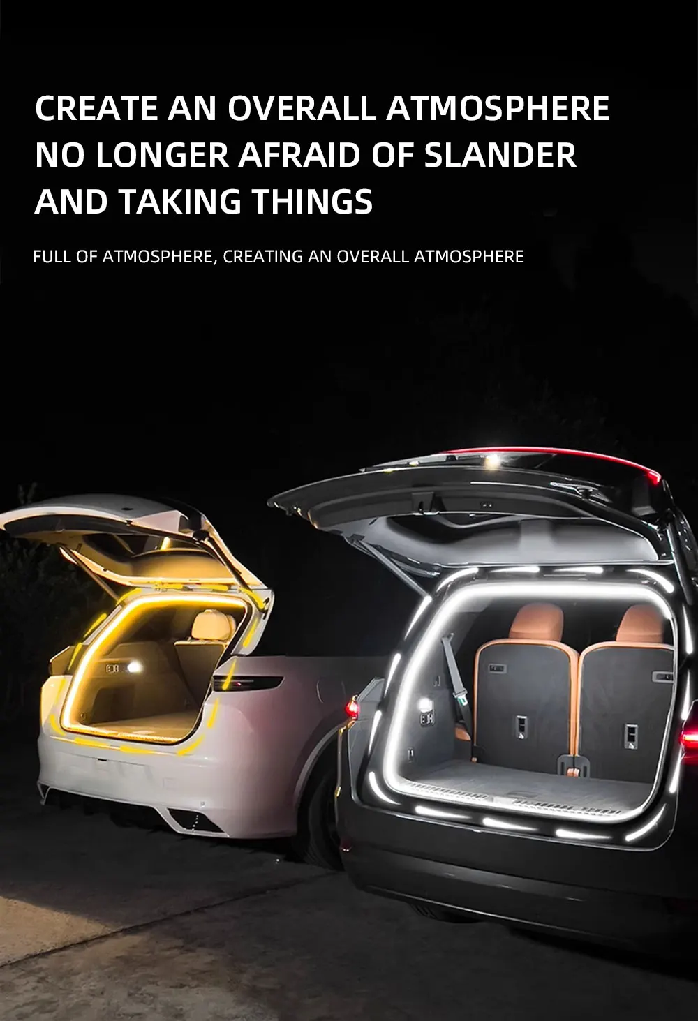 2m/4m Kofferraum-Lichtstreifen Flexibler Scan-Soft-LED-Lichtstreifen Versteckte Kofferraumlampe mit automatischer Induktion Universell für SUV MPV – Detail 4