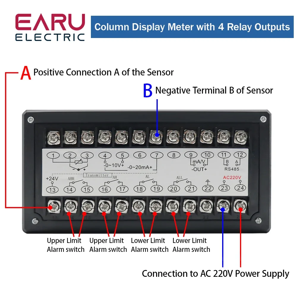 Imagem -04 - Controlador de Pressão Inteligente Coluna de Luz Display Água Óleo Esgoto Medidor de Viscosidade Transmissor de Nível de Líquido T80 Ac220v 420ma