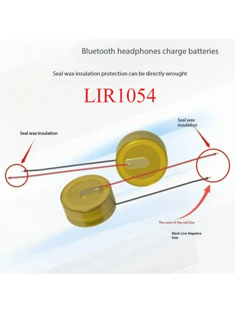 LIR1054 45mAh 3.6V akumulator guzikowy do słuchawek Bluetooth TWS smart wear — zdjęcie produktu 7