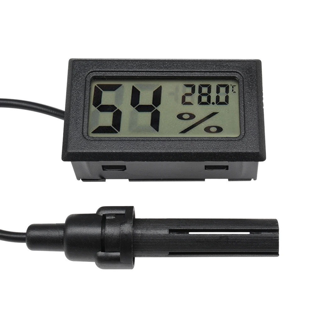 FY-12 Mini LCD Digital Thermometer Hygrometer Indoor Convenient Temperature Sensor Humidity Meter Gauge Instruments with Cable