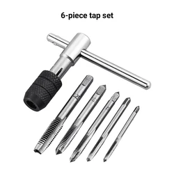 6PCS/Set Tap Drill Wrench Tapping Threading Tool M3-M8 Screwdriver Tap Holder Hand Tool Thread Metric Plug Tap Screw Taps