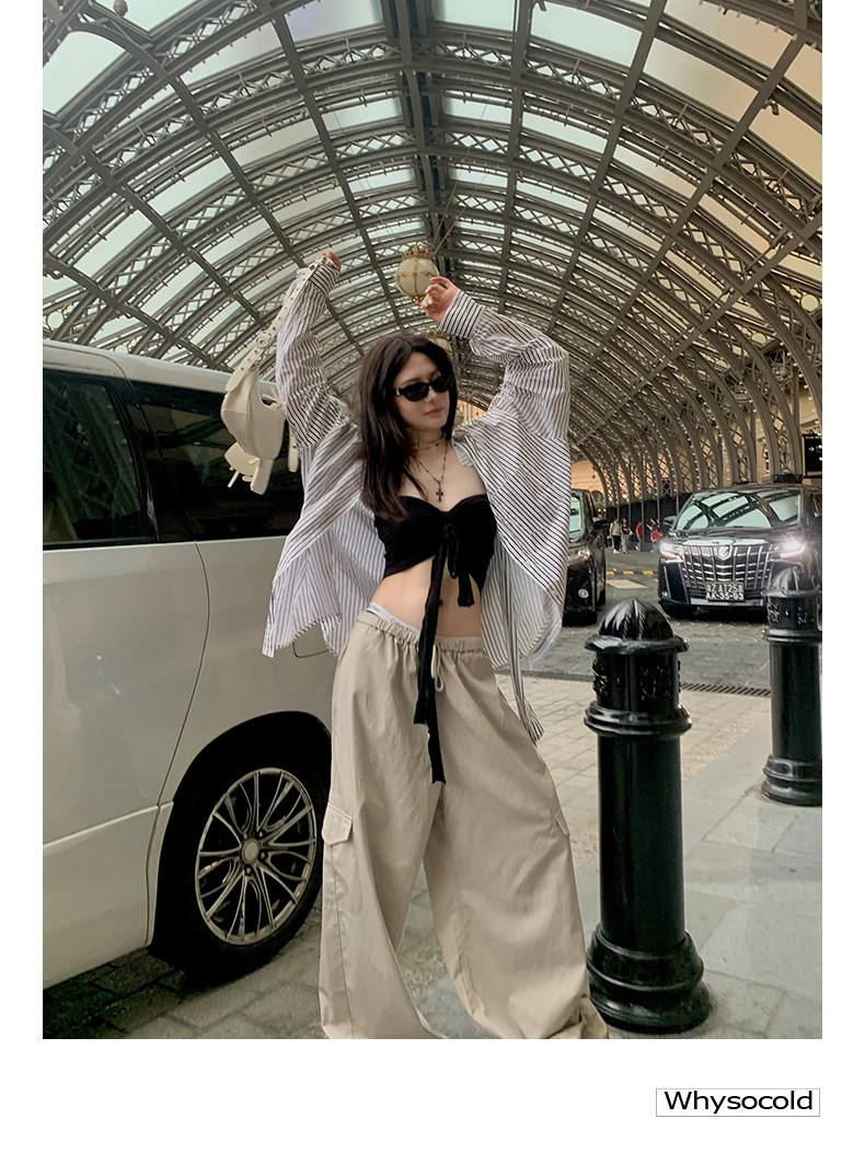 

Женская повседневная футболка WhySoCold: длинная, свободная, в полоску, с круглым вырезом, защита от солнца, универсальная, с бантом