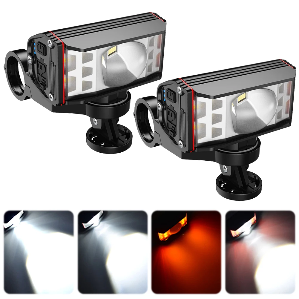 Bicycle Light LED Front USB Rechargeable MTB Mountain Bike Lamp 2600/5200 mAh MTB Headlight Waterproof Cycling Flashlight