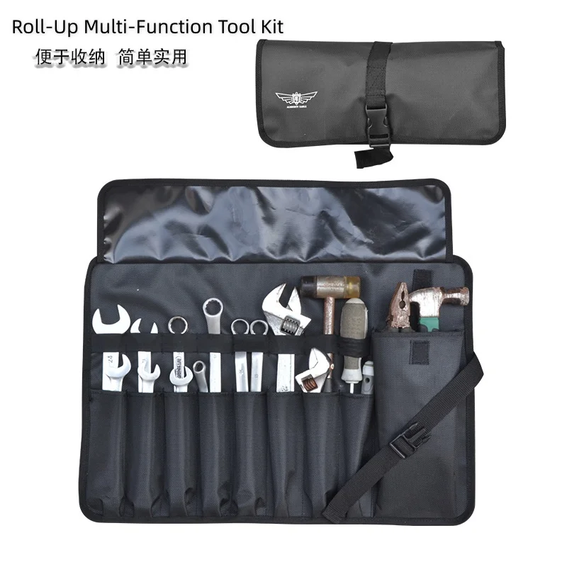 

Многофункциональная сумка для хранения инструментов рулонного типа, портативная сумка для переноски, многокарманное хранение на открытом воздухе, утолщенный набор инструментов