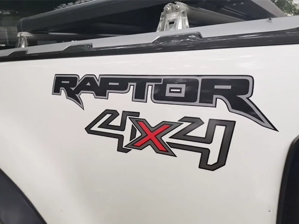

2x Car Stickers Vinyl Tape for Ranger RAPTOR Garland F-150 Pickup Truck Cargo Compartment Vehicle Decals