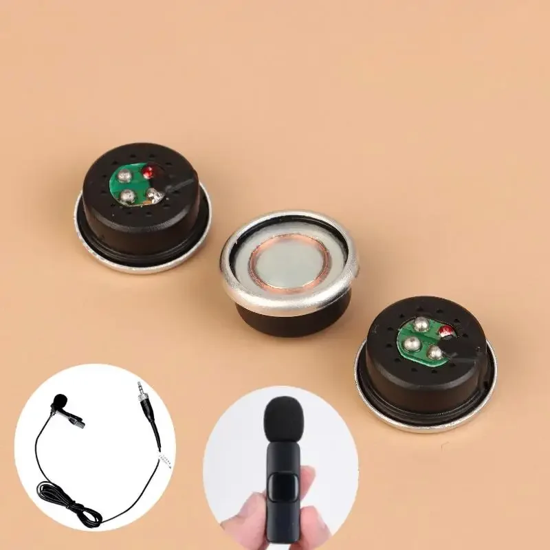 1/3Pcs Miniature Dynamic Microphone Cartridge Capsule Head 20mm Dia For Micro Accessories