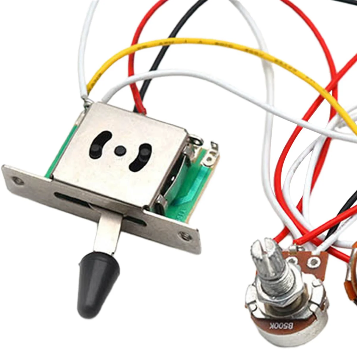 Strat Guitar Wiring Harness Prewired 3X 500K Pots 1 Volume 2 Tone Control Knobs 5 Way Switch,Electric Guitar Parts XQ