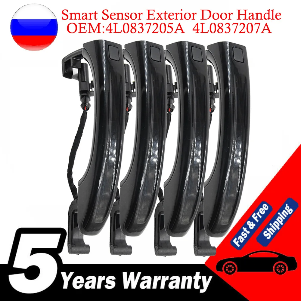 4Pcs For Audi Q7 2007-2015 Bule or Black Smart Sensor Exterior Door Handle 4L0837205A 4L0837205B 4L0837207A