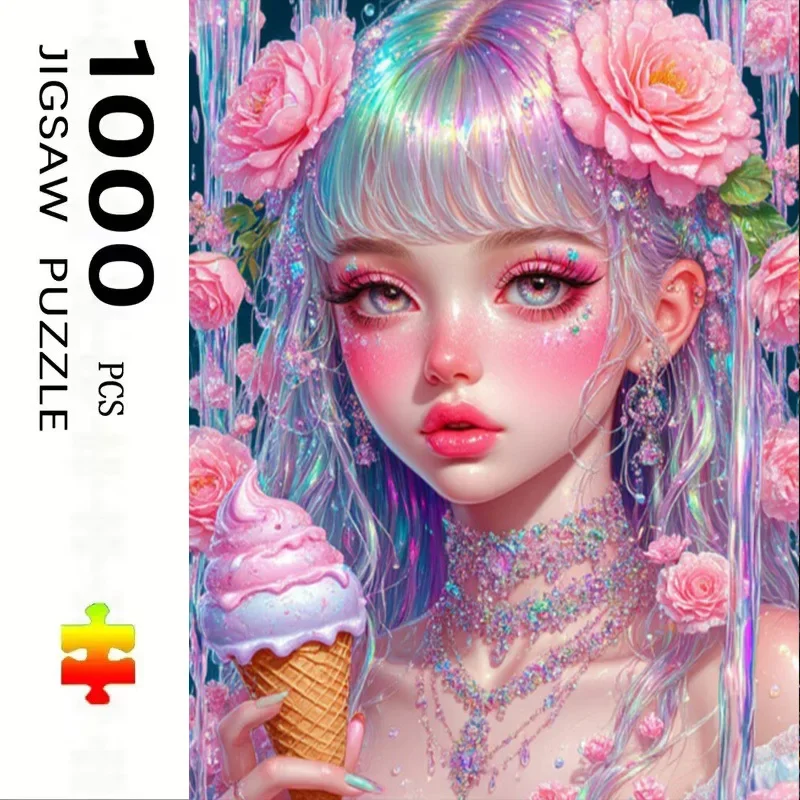 

500/1000 Pieces Jigsaw Puzzle Ice Cream Beauty Jigsaw Puzzle Educational Toy for Kids Children 's Games Christmas Gift