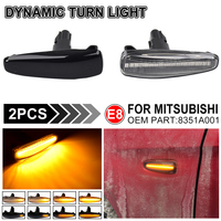 LED Side Fender Dynamic Turn Signal Light Marker Lamp For Mitsubishi Lancer Evolution Evo X Outlander Sport RVR ASX Mirage 2014+