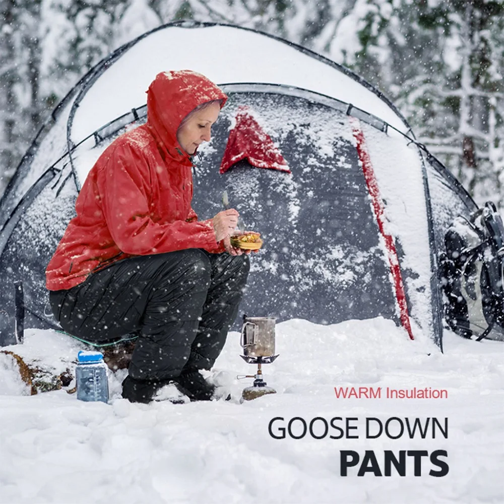 Naturehike Unisex Down Pants Outdoor Climbing Waterproof Warm Pants Camping Goose Down Trousers