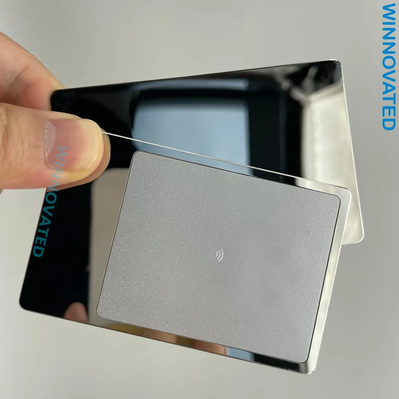 Customized product Luxury Reflective 24K Mirror Gold Plated Stainless Steel Made Metal NFC RFID VIP Business Card