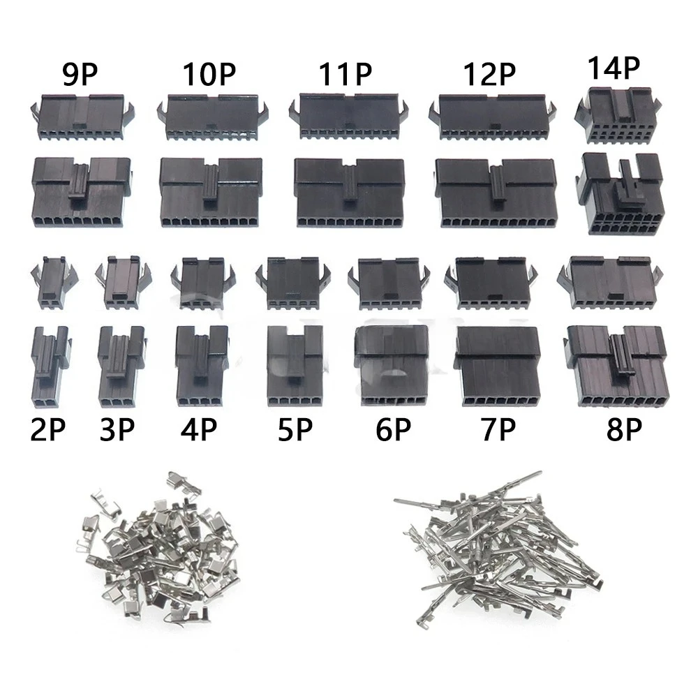 10쌍 2 3 4 5 6 7 8 9 10 11 12 14P JST 시리즈 SM2.54 플러그 LED 와이어 케이블 소켓 AC 어셈블리 LED 스트립 라이트 램프 드라이버용
