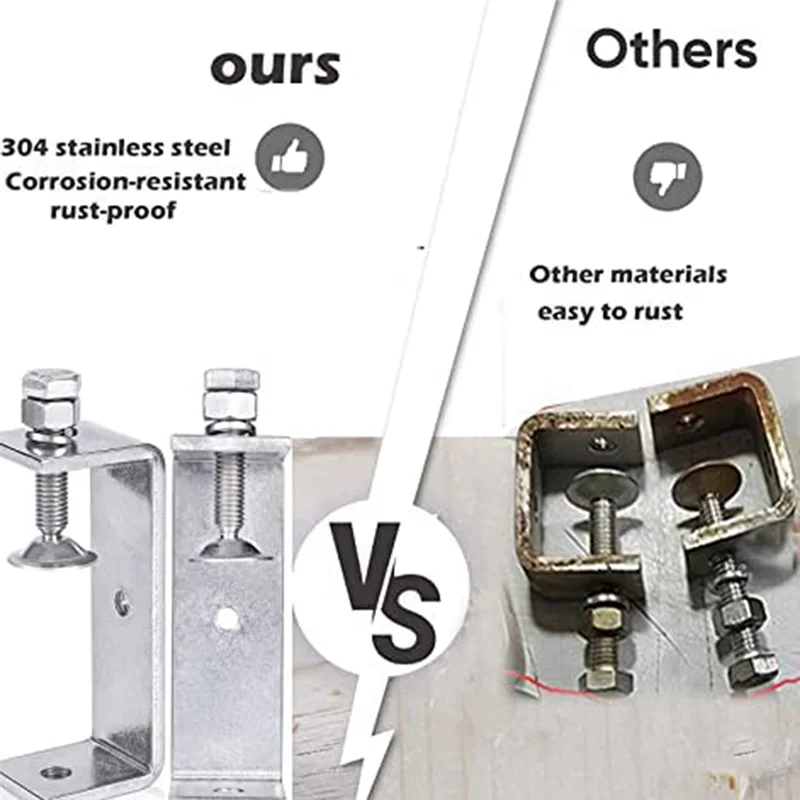 Metal Clamp Heavy Duty Clamp C Clamp Woodworking Clamp with Wide Jaw Openings (100MM), 2PCS